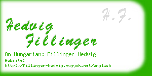 hedvig fillinger business card